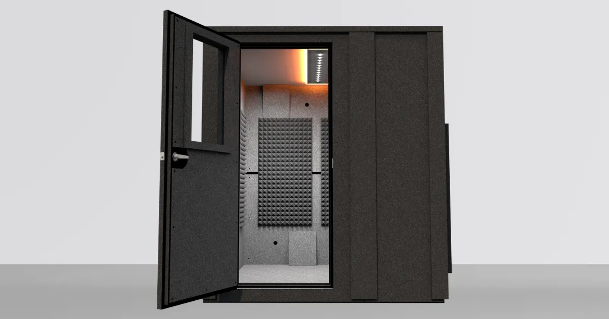 粛声セット MDL 7272 E - 6' x 6' Double-Wall Isolation Booth | WhisperRoom®
